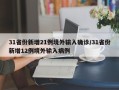 31省份新增21例境外输入确诊/31省份新增12例境外输入病例